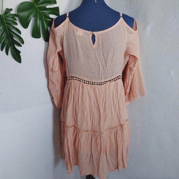 Vivid Importers Cold Shoulder Boho Dress - Picture 6 of 7